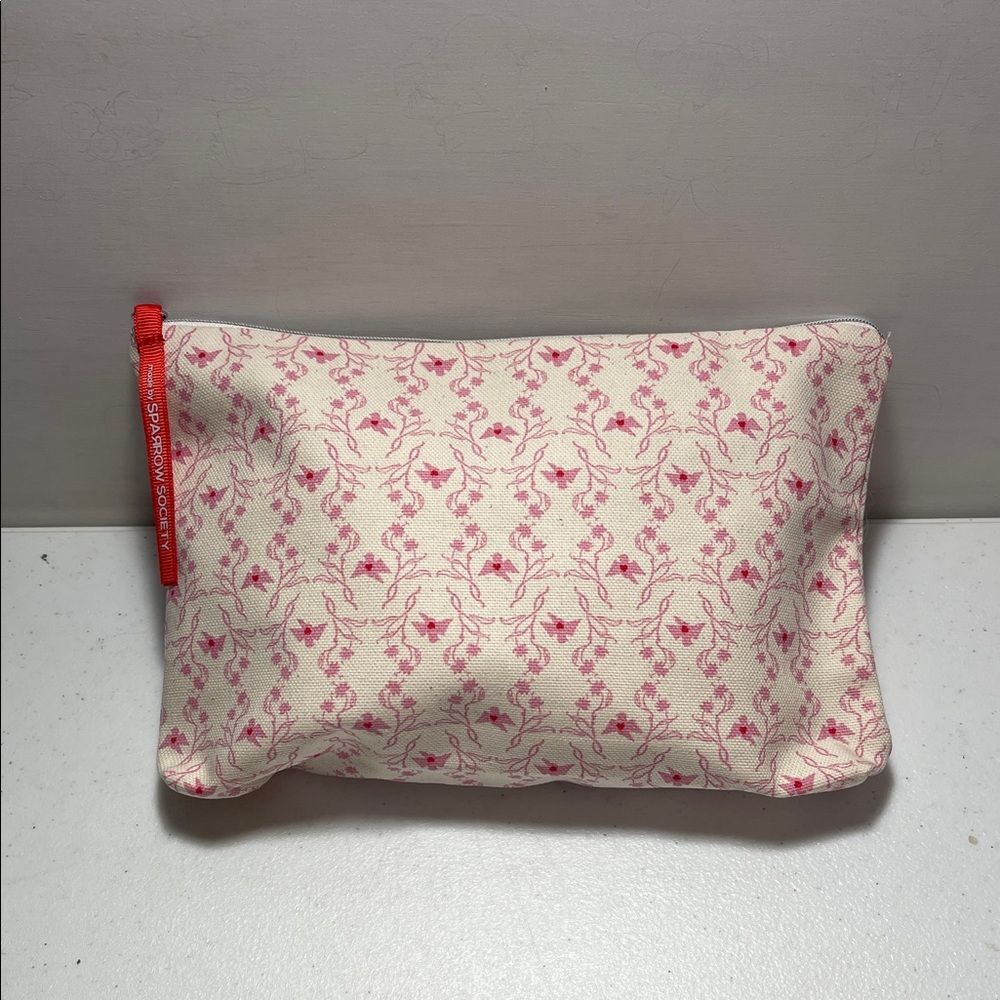Elizabeth Arden Pink Floral Canvas Pouch, bag